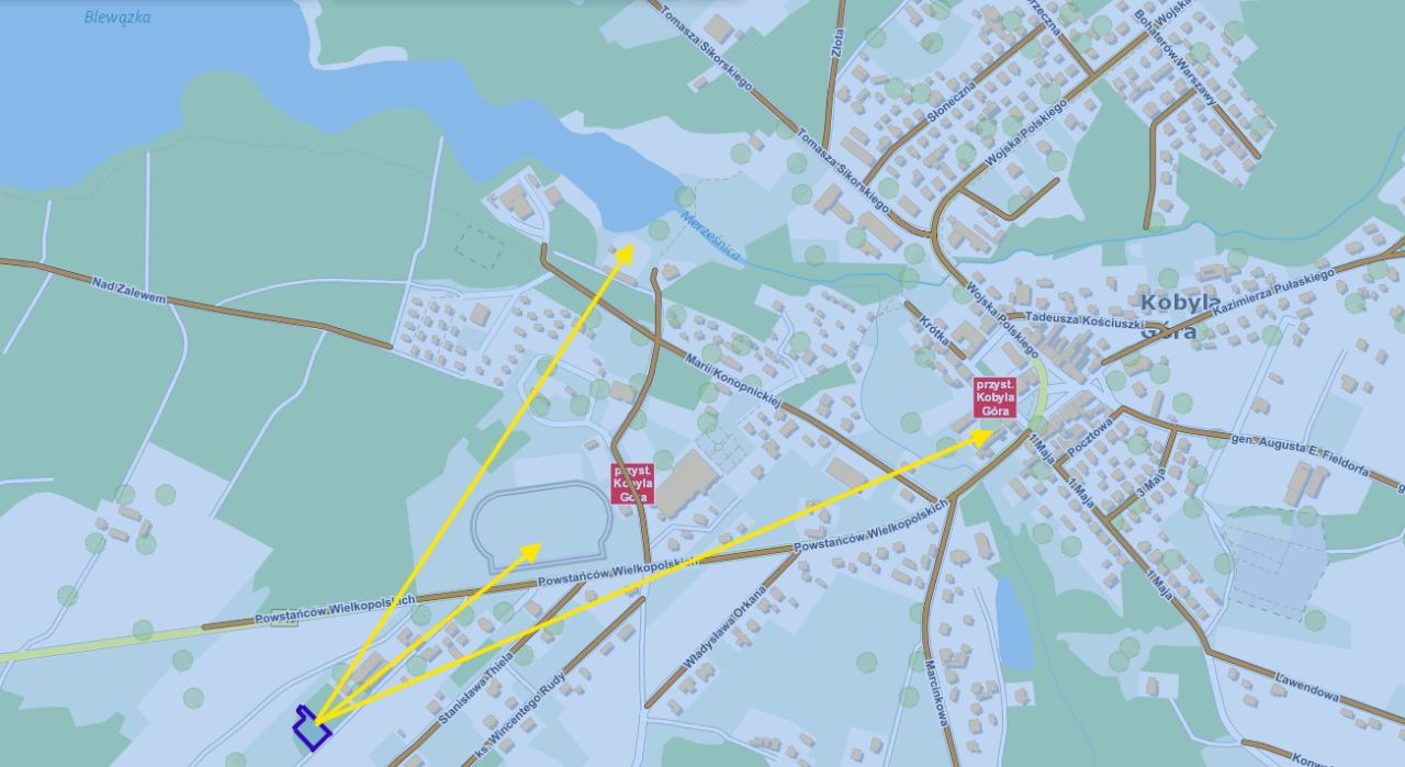 Działka budowlana Kobyla Góra Sójka, ul. Powstańców Wielkopolskich. Zdjęcie 2