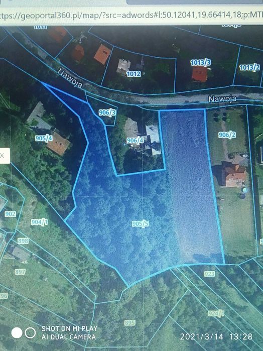 Działka rolno-budowlana Nawojowa Góra, ul. Nawoja. Zdjęcie 2