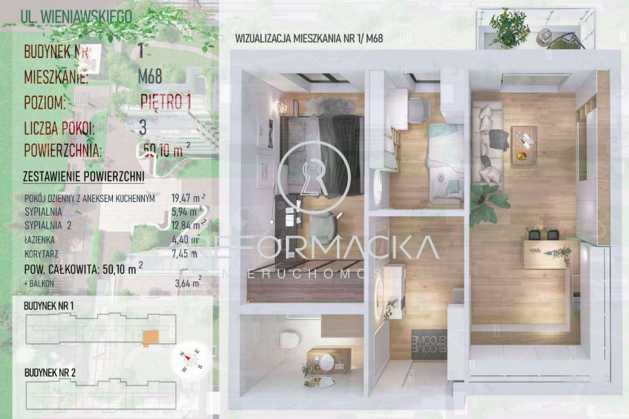 Mieszkanie 3-pokojowe Rzeszów, ul. Henryka Wieniawskiego. Zdjęcie 5