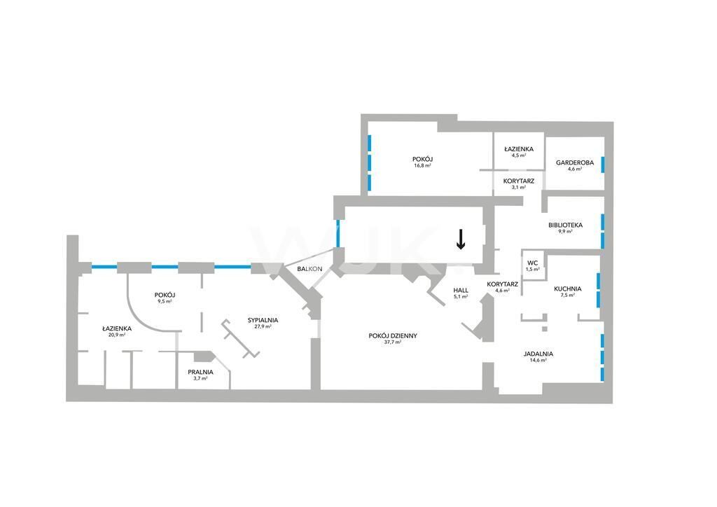 Mieszkanie 5-pokojowe Warszawa Śródmieście, ul. Piękna. Zdjęcie 27