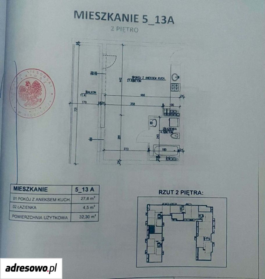 Mieszkanie 1-pokojowe Bydgoszcz Fordon, ul. Pawła Edmunda Strzeleckiego. Zdjęcie 1