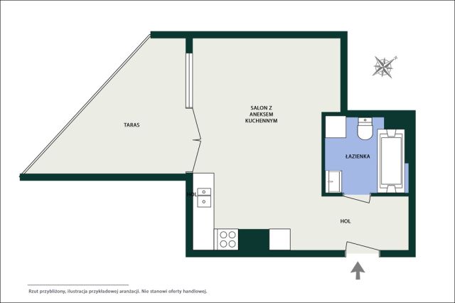 Mieszkanie 1-pokojowe Zegrze, ul. prof. Janusza Groszkowskiego. Zdjęcie 7