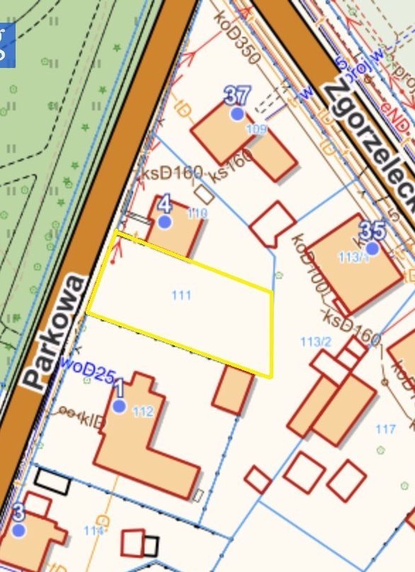 Działka budowlana Zawidów, ul. Parkowa