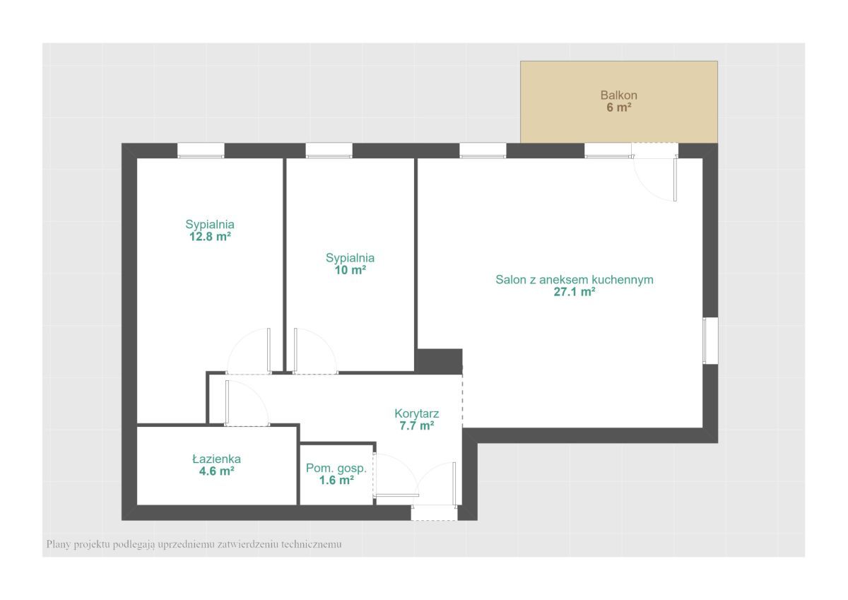 Mieszkanie 3-pokojowe Zalasewo, ul. Wesoła. Zdjęcie 21