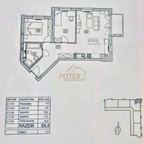 Mieszkanie 3-pokojowe Wrocław Krzyki, Jagodno. Zdjęcie 17
