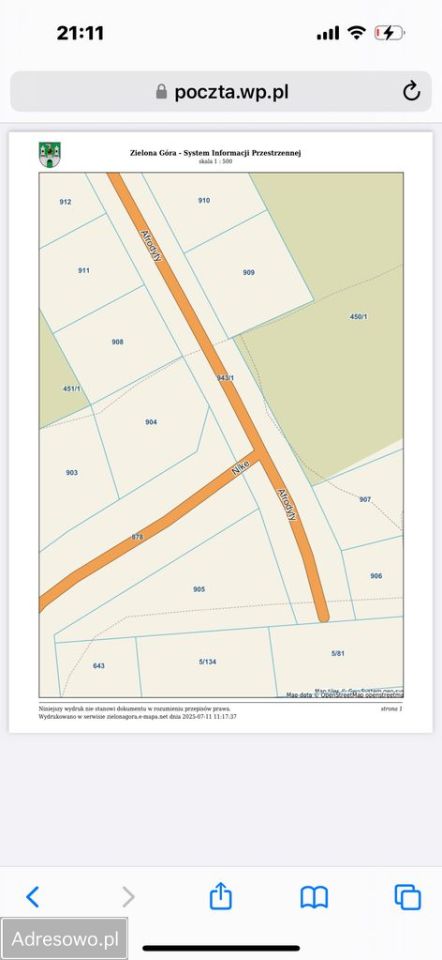 Działka rolna Zielona Góra Centrum, ul. Stefana Batorego. Zdjęcie 9