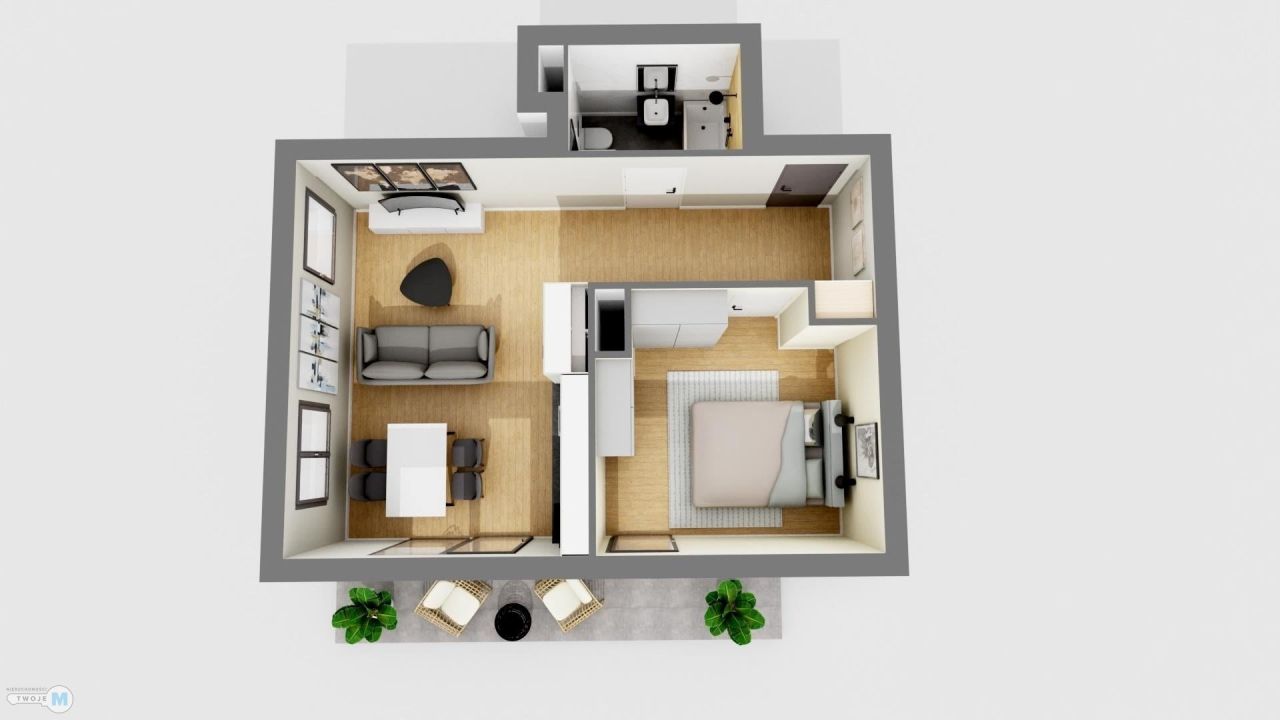 Mieszkanie 2-pokojowe Kielce Centrum. Zdjęcie 5