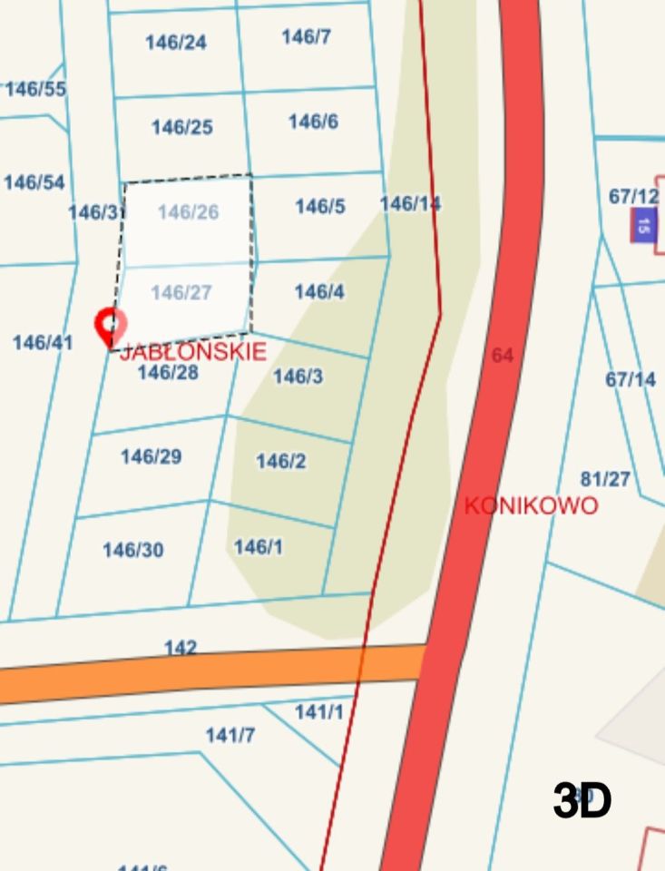 Działka budowlana Jabłońskie. Zdjęcie 2