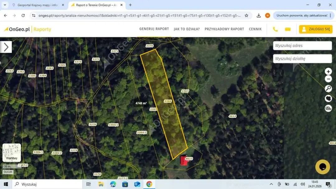 Działka leśna Świnna Komarnik, Komarnik. Zdjęcie 1