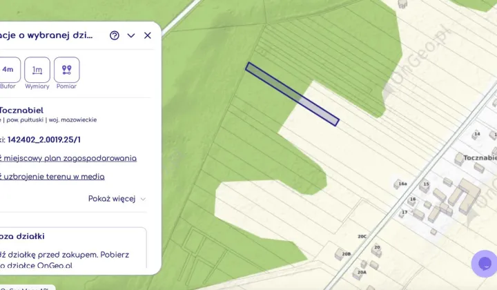 Działka rolna Tocznabiel