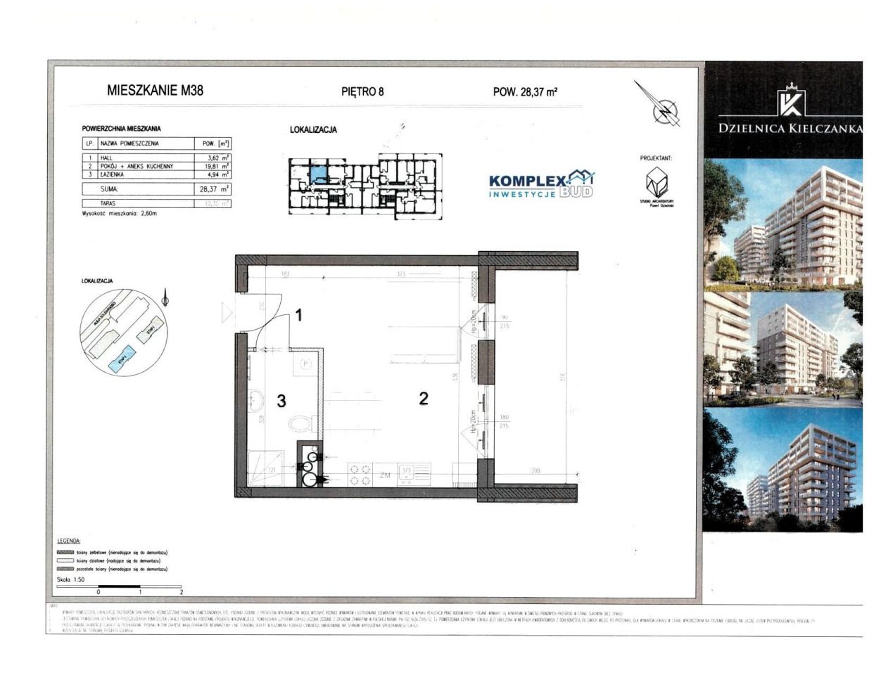 Mieszkanie 1-pokojowe Kielce Bocianek, Aleja Solidarności. Zdjęcie 7