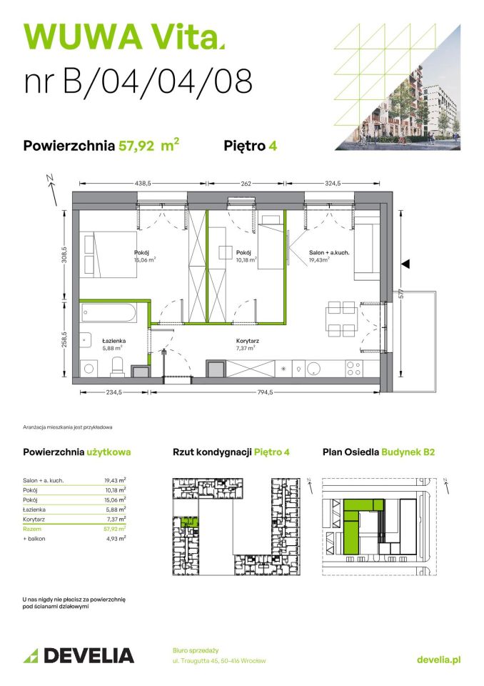 Mieszkanie 3-pokojowe Wrocław Żerniki, ul. Tadeusza Brzozy. Zdjęcie 6