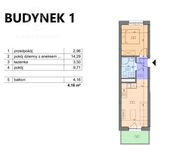 Mieszkanie 2-pokojowe Wrocław Krzyki. Zdjęcie 7