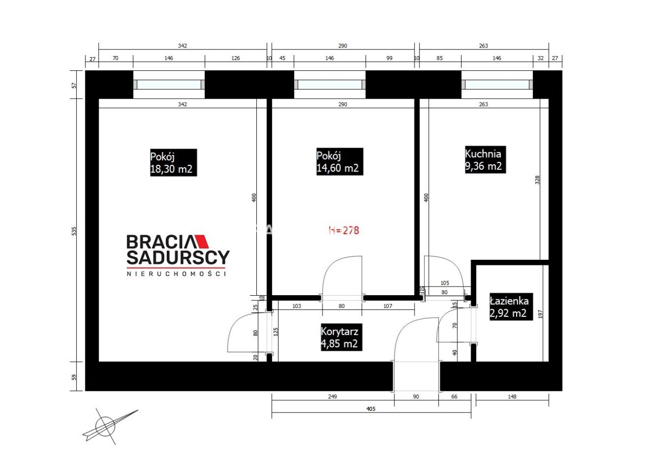 Mieszkanie 2-pokojowe Kraków Nowa Huta, os. Centrum A. Zdjęcie 3