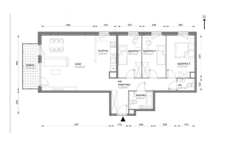 Mieszkanie 4-pokojowe Warszawa Praga-Południe, ul. Podskarbińska. Zdjęcie 6