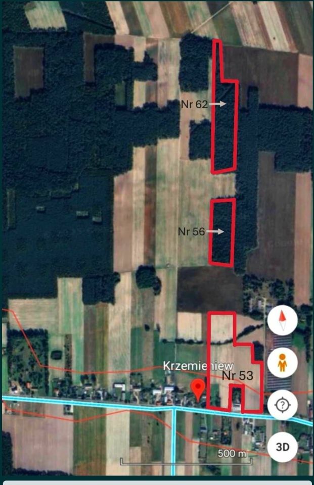 Działka rolna Krzemieniew