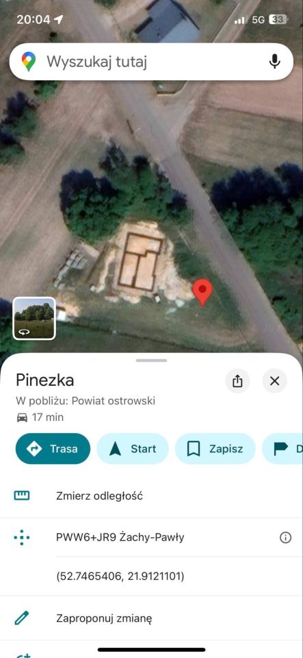 Działka rolno-budowlana Kuskowizna