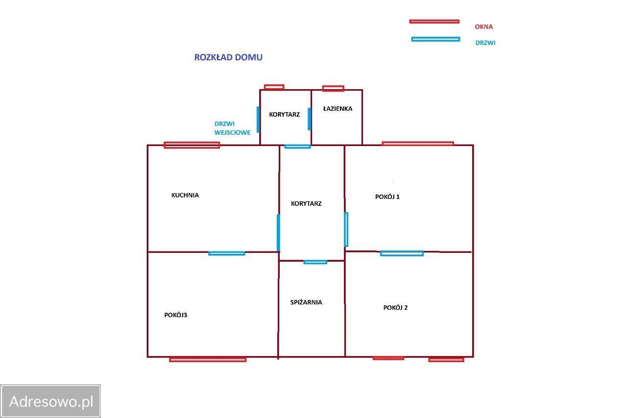 dom wolnostojący, 3 pokoje Poźrzadło Wielkie. Zdjęcie 1