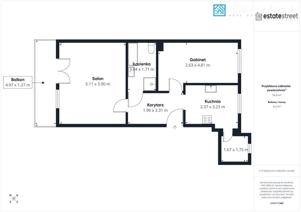 Mieszkanie 2-pokojowe Kraków Kliny, ul. Komuny Paryskiej. Zdjęcie 19