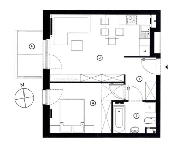 Mieszkanie 2-pokojowe Dopiewiec, ul. Róży Wiatrów. Zdjęcie 20
