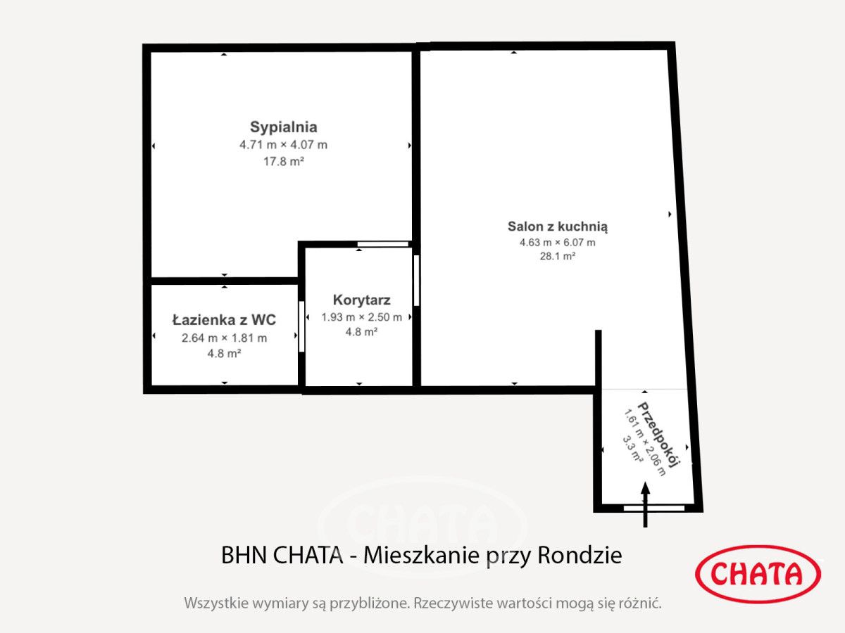 Mieszkanie 2-pokojowe Wrocław Krzyki, pl. Powstańców Śląskich. Zdjęcie 17
