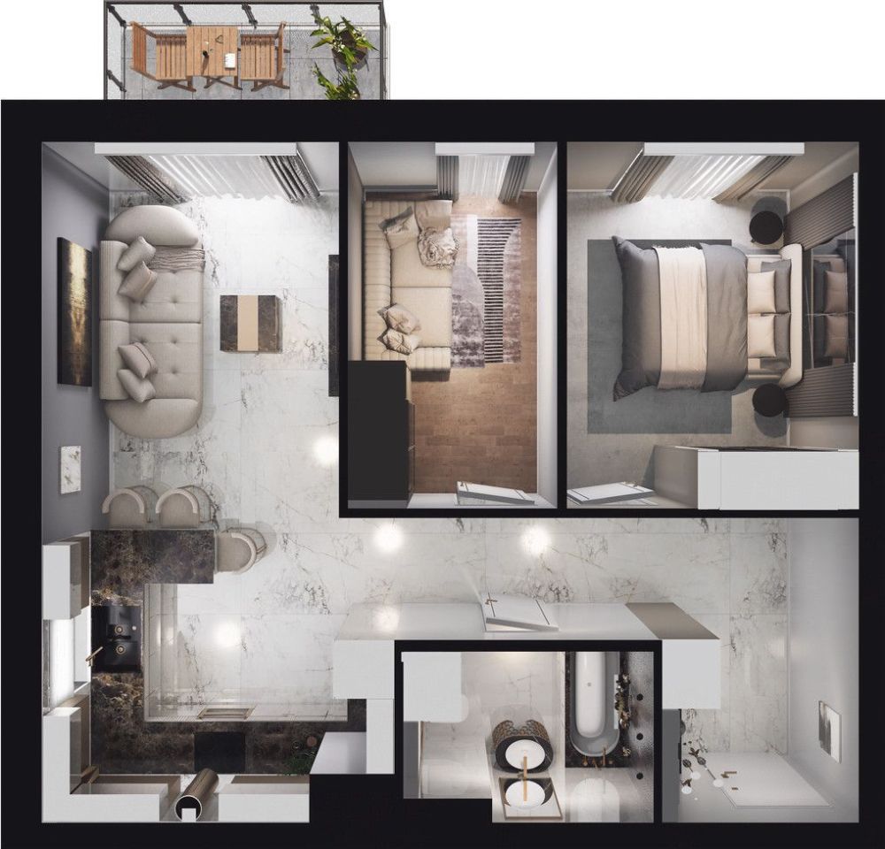 Mieszkanie 2-pokojowe Gdańsk Orunia Górna, ul. Borkowska. Zdjęcie 10