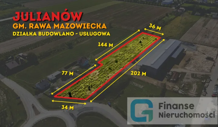 Działka inwestycyjna Julianów