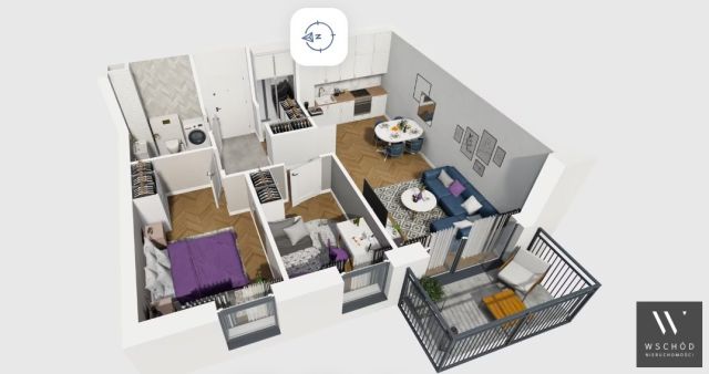 Mieszkanie 3-pokojowe Kraków Prądnik Biały. Zdjęcie 3