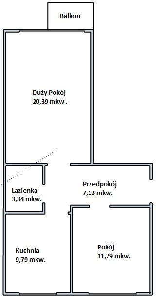 Mieszkanie 2-pokojowe Białystok Piaski, ul. Zwierzyniecka
