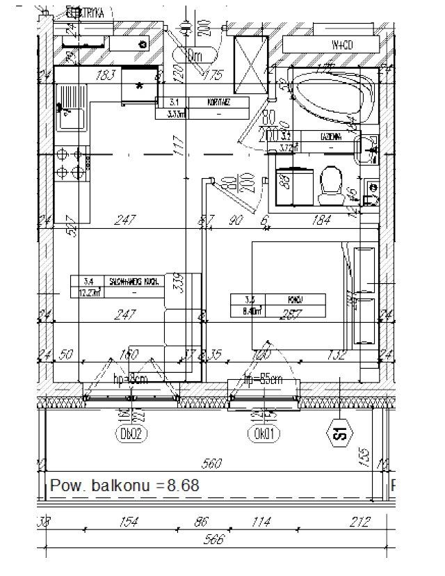 Mieszkanie 2-pokojowe Lublin Ponikwoda. Zdjęcie 16