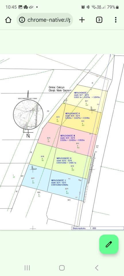 Działka budowlana Małe Gacno. Zdjęcie 2
