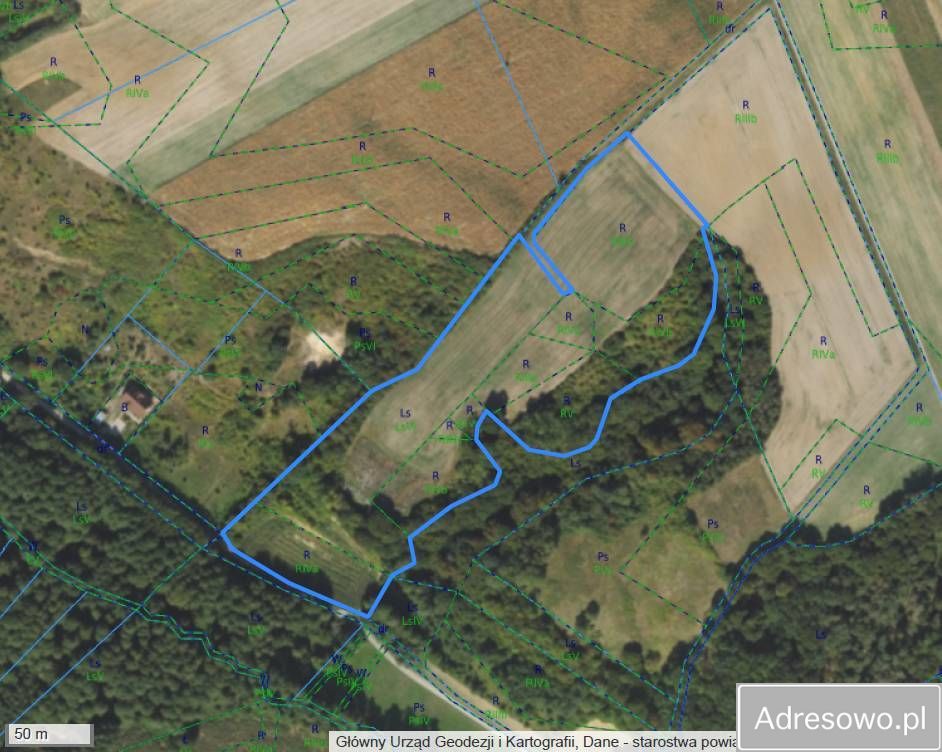 Działka rolna Podzamek Golubski