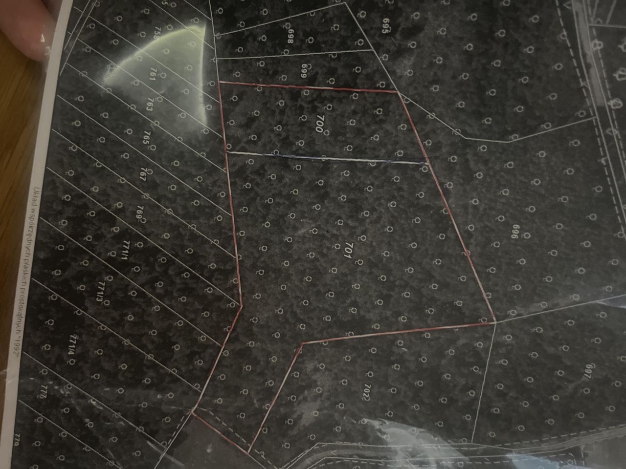 Działka leśna Majdan Golczański Załomy