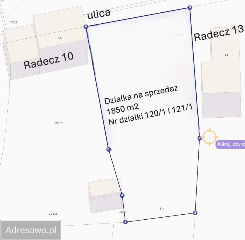 Działka budowlana Radecz. Zdjęcie 2