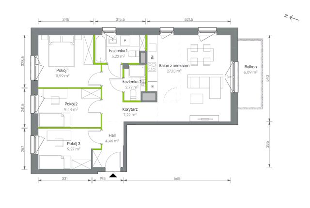 Mieszkanie 4-pokojowe Warszawa Targówek, ul. Oliwska. Zdjęcie 16