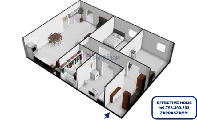 Mieszkanie 3-pokojowe Wrocław, ul. Inowrocławska. Zdjęcie 14