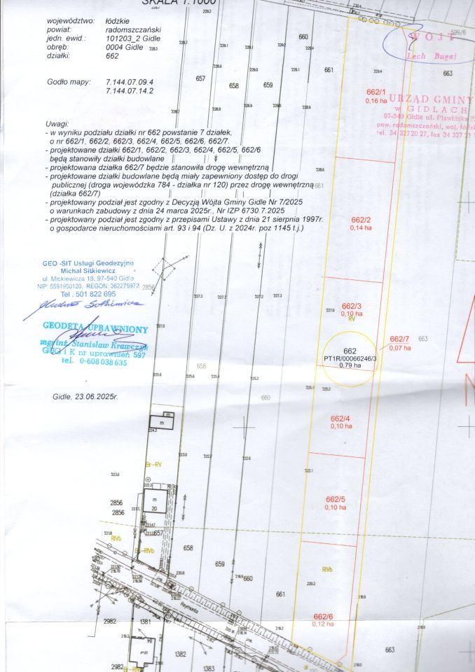 Działka budowlana Gidle, ul. Reymonta. Zdjęcie 1