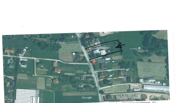 Działka inwestycyjna Brzezie, ul. Narodowa