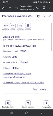 Działka rolna Dziewin. Zdjęcie 1