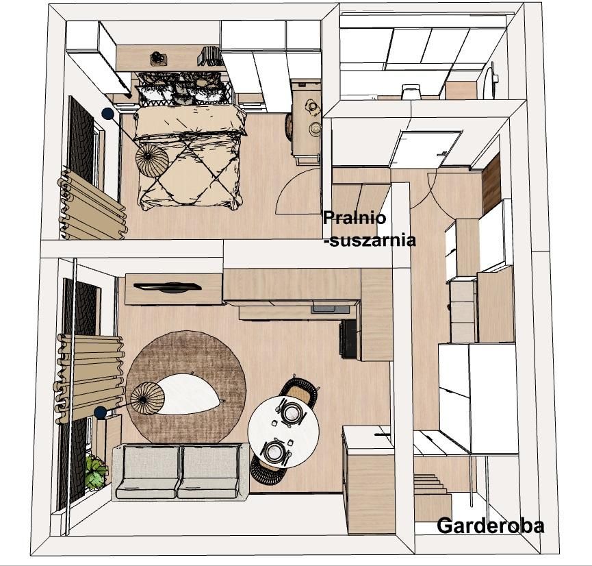 Mieszkanie 2-pokojowe Łódź Bałuty, ul. Zawiszy Czarnego. Zdjęcie 13