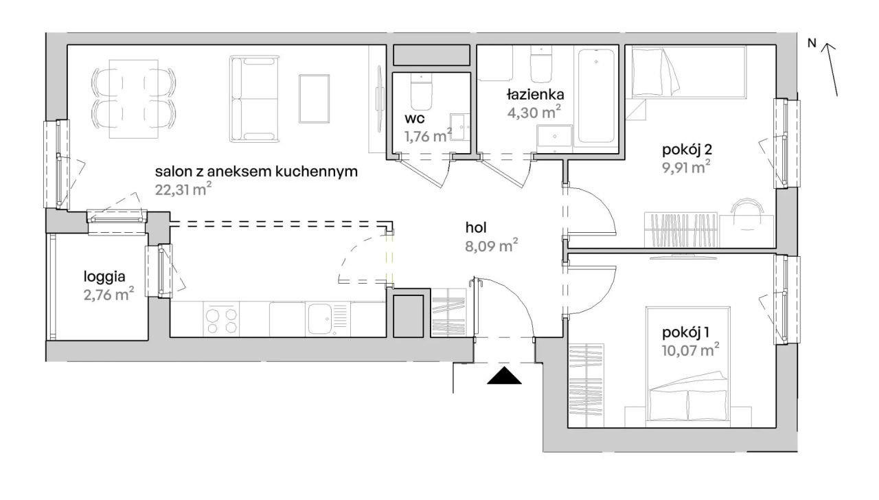 Mieszkanie 3-pokojowe Poznań Starołęka, ul. Unii Lubelskiej. Zdjęcie 7