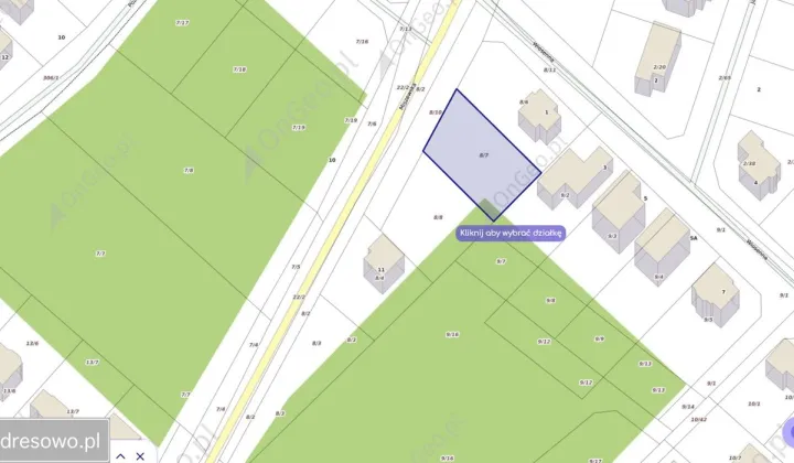Działka budowlana Słupno, ul. Miszewska