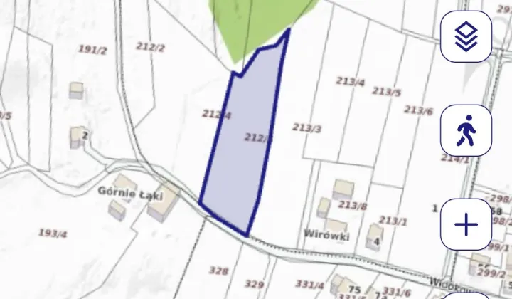 Działka rolna Brzyczyna Wirówki, ul. Widokowa