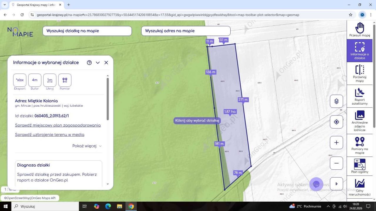Działka rolna Miętkie-Kolonia. Zdjęcie 2