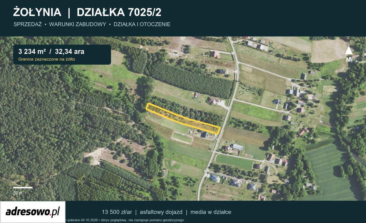 Działka budowlana Żołynia. Zdjęcie 2