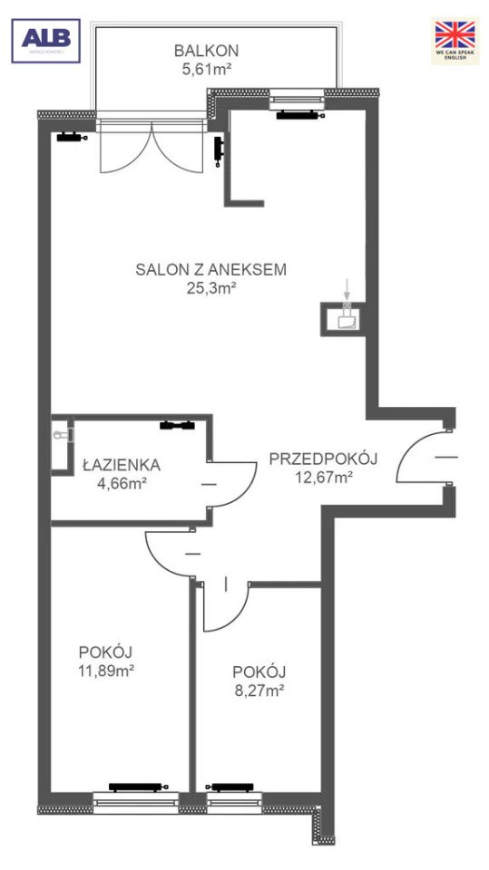 Mieszkanie 3-pokojowe Gdańsk Orunia, ul. Kazimierza Wielkiego. Zdjęcie 21
