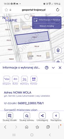 Działka budowlana Nowa Wola Marysin. Zdjęcie 1