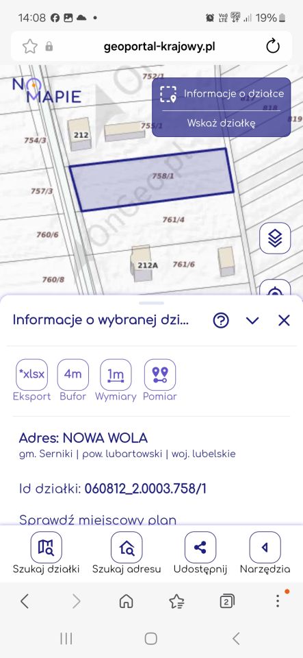 Działka budowlana Nowa Wola Marysin. Zdjęcie 1