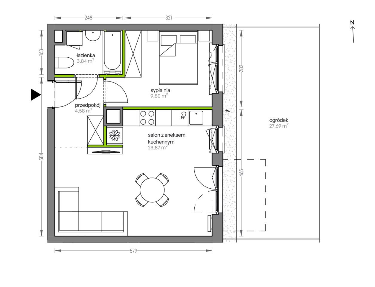 Mieszkanie 2-pokojowe Kraków Płaszów, ul. Myśliwska. Zdjęcie 25