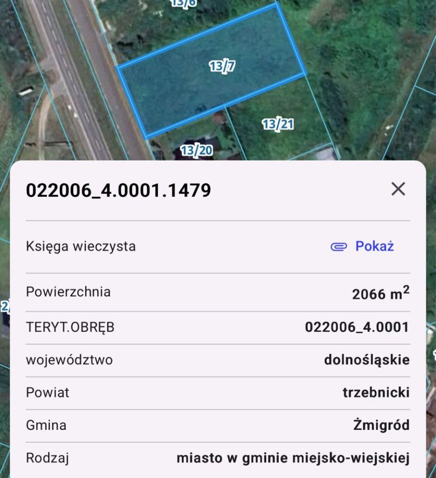 Działka inwestycyjna Żmigród, ul. Wrocławska. Zdjęcie 2